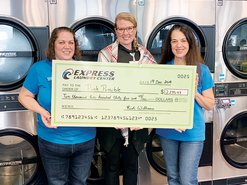 Oshkosh Express Laundry Center Donates to Breast Health Fund